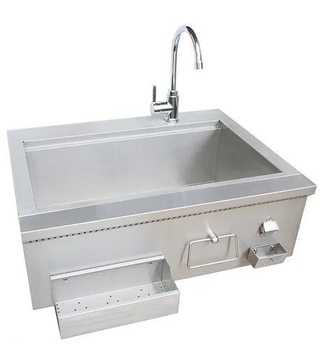 Kokomo - 30" Built-In Bartender Cocktail Station With Sink Bottle Opener and Ice Chest