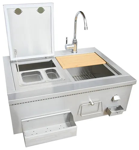 Kokomo - 30" Built-In Bartender Cocktail Station With Sink Bottle Opener and Ice Chest