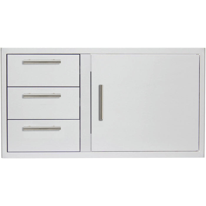 Blaze 39-Inch Access Door and Triple Drawer Combo With Lights and Soft Close hinges