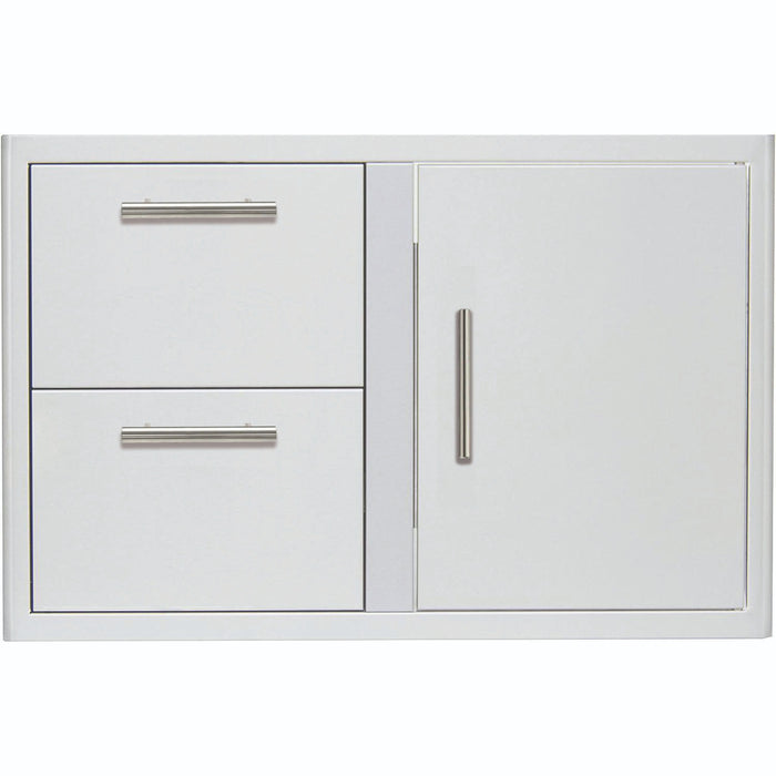 Blaze 32-Inch Access Door & Double Drawer Combo With Lights and Soft Close Hinges