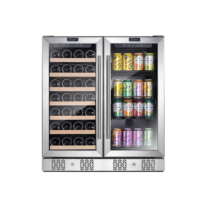 Empava - BR04D 30.5" Dual Zone Wine and Beer Fridge Beverage Cooler