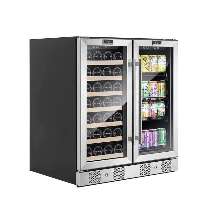 Empava - BR04D 30.5" Dual Zone Wine and Beer Fridge Beverage Cooler